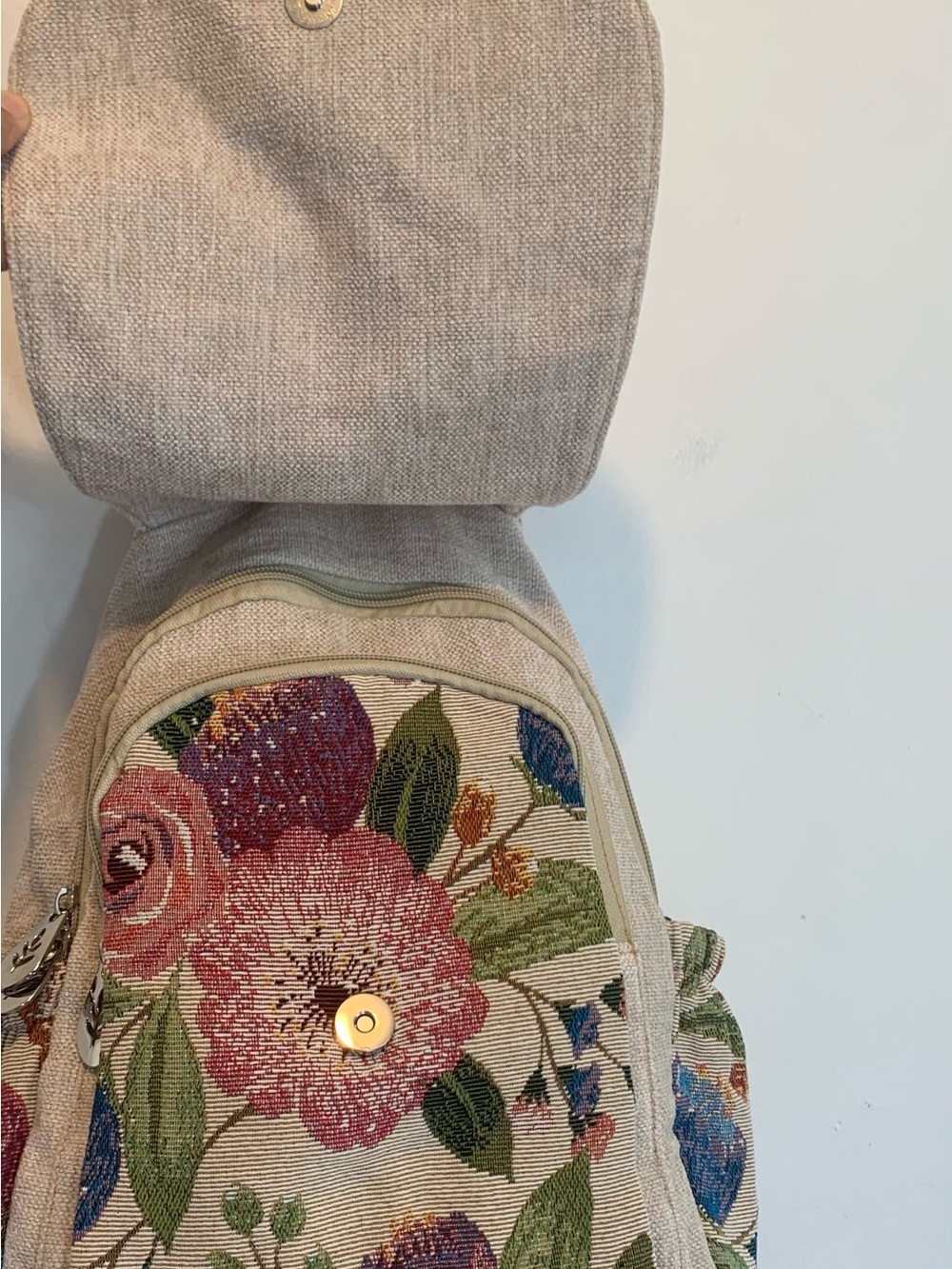 Cute Boho Small Backpack Handknit Bag - Picture 6 of 12